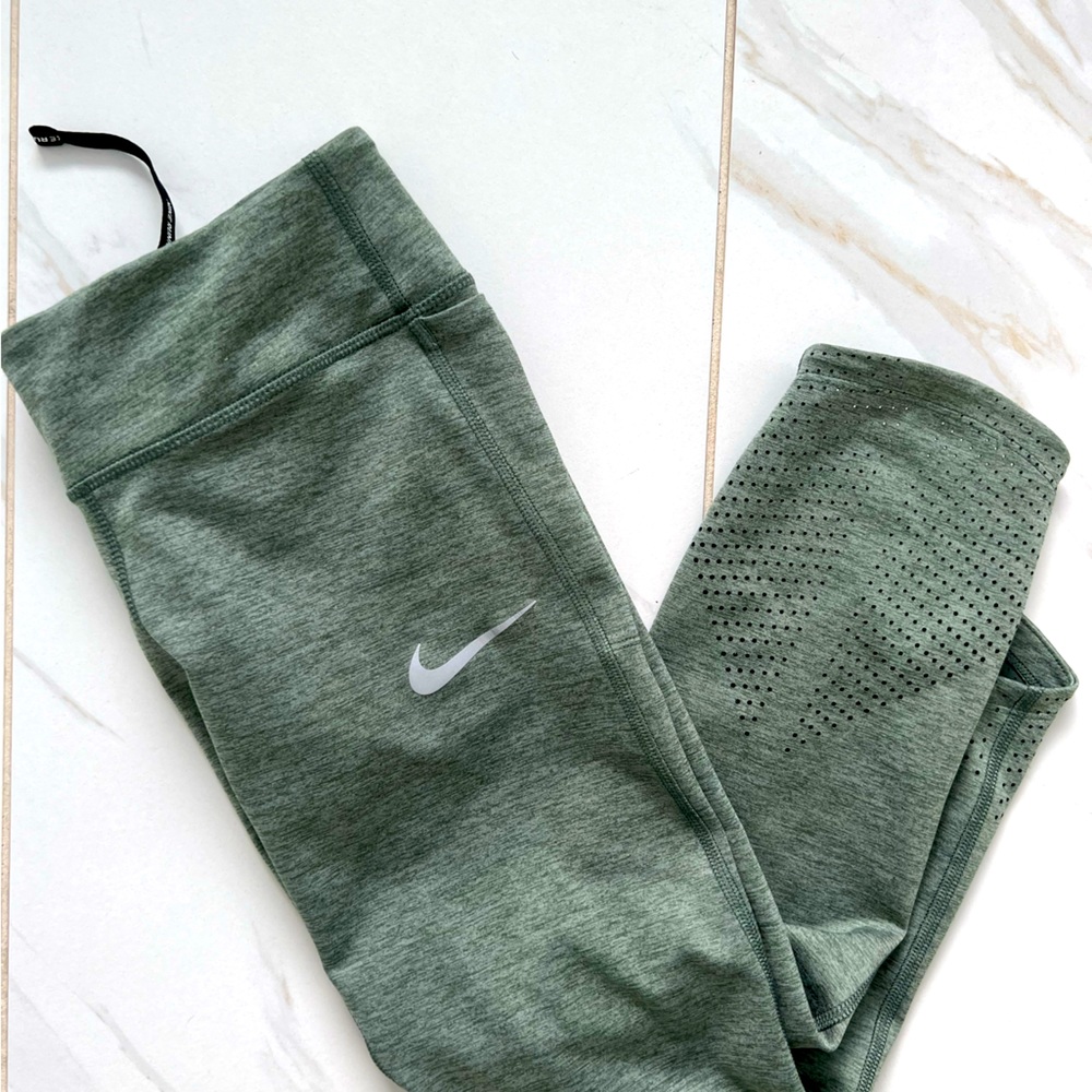 Nike Dri-fit cropped leggings, Heather green